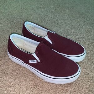 VANS Maroon Slides